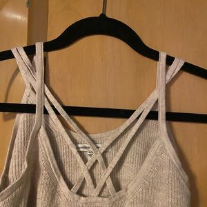 American Eagle knit tank top size: M cream color